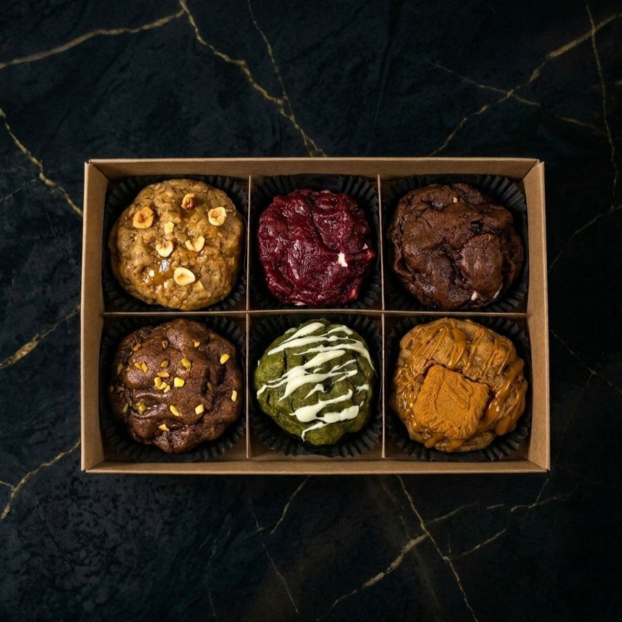 Paquet de 6 cookies emballées